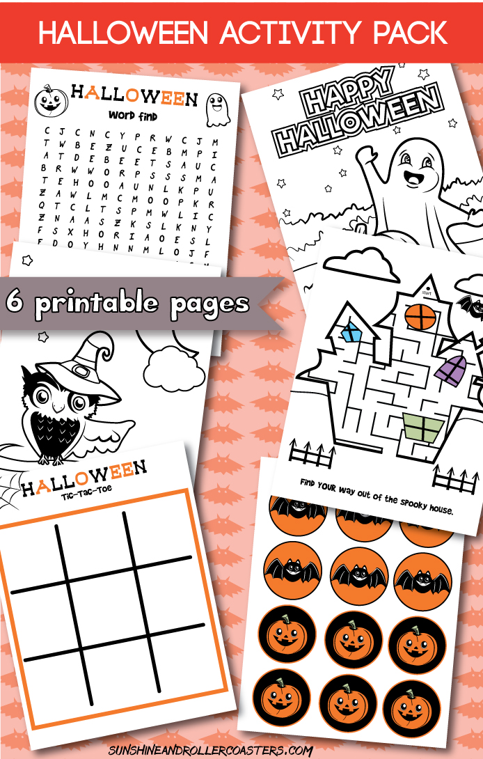 Fun Halloween Activity Book Free Printables Sunshine and Rollercoasters