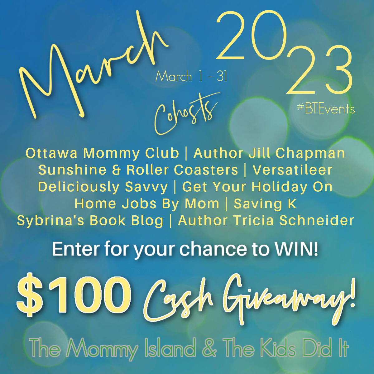 March $100 Cash Giveaway Event